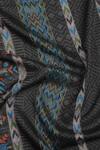 Shingora_Black Woven Chevron And Geometric Pattern Stole _at_Aza_Fashions