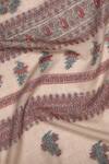 Shingora_Beige Woven Floret Pattern Stole _at_Aza_Fashions