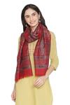 Shingora Maroon Woven Abstract Stole Online at Aza Fashions Shingora_Maroon Woven Abstract Stole _Online_at_Aza_Fashions