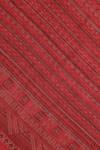 Shingora_Maroon Jacquard Stripe Pattern Stole _at_Aza_Fashions