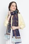 SHINGORA_Blue Paisley Print Stole _Online_at_Aza_Fashions