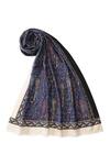 Buy Shingora Blue Printed Floral And Paisley Stole Online at Aza Fashions Buy_Shingora_Blue Printed Floral And Paisley Stole _Online_at_Aza_Fashions