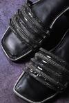 Miraki_Black Embellished Strappy Rhinestone Flats _Online_at_Aza_Fashions