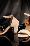 Buy_Miraki_White Embellished Pearl Block Heels _Online_at_Aza_Fashions