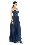 Shop_Rohit Gandhi + Rahul Khanna_Blue Tulle Scoop Neck Crater Corset Gown _Online_at_Aza_Fashions
