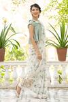 Buy_Summer By Priyanka Gupta_Off White Silk Mul Printed Floral Peter Monsoon Saree With Blouse _Online_at_Aza_Fashions