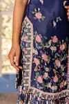 Buy_Suruchi Parakh_Blue Georgette Crepe Printed Garden Scoop Neck Kurta Sharara Set 