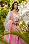 Shop Suruchi Parakh Pink Silk, Net Tassels, Sequins, Embroidery Sweetheart Ombre Bridal Lehenga Set Online at Aza Fashions Shop_Suruchi Parakh_Pink Silk, Net Tassels, Sequins, Embroidery Sweetheart Ombre Bridal Lehenga Set_Online_at_Aza_Fashions