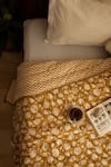 Raamae_Lyla Block Print Quilt With Cushion Cover_Online_at_Aza_Fashions