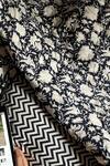 Raamae_Bouti Chevron Block Print Quilt With Pillow Covers_at_Aza_Fashions