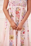 Buy_Rahul Mishra_Pink Shell- Silk Embroidered Floral Straight Heimat Hand Gown _Online_at_Aza_Fashions