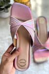 Modanta Footwear_Multi Color Rainbow Criss Cross Flats_Online_at_Aza_Fashions