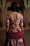 Buy Ruhr India Maroon Organza, Silk Velvet, Lining Taffeta Floral Hand Embroidered Lehenga Set Online at Aza Fashions Buy_Ruhr India_Maroon Organza, Silk Velvet, Lining Taffeta Floral Hand Embroidered Lehenga Set _Online_at_Aza_Fashions