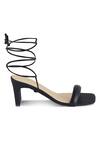 Shop_CRIMZON_Black Emily Tie-up Strap Block Heels_Online_at_Aza_Fashions