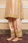 Sheetal Batra_Pink Dupatta  Organza, Kurta  Pure Chanderi, Salwar Embroidered Set_at_Aza_Fashions