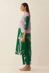 Shivani Bhargava_Green Giza Poplin Printed Floral Round Kurta And Pant Set _Online_at_Aza_Fashions