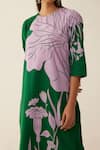 Shivani Bhargava_Green Giza Poplin Printed Floral Round Kurta And Pant Set _at_Aza_Fashions