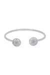 Buy_Sangeeta Boochra_Silver Plated Crystals Tarifa Floral Bracelet _Online_at_Aza_Fashions