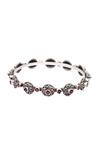 Buy_Sangeeta Boochra_Silver Plated Saanvi Ruby Embellished Bracelet - Single Pc_Online_at_Aza_Fashions