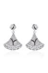 Sangeeta Boochra_Silver Plated Saba Triangle Shaped Earrings _Online_at_Aza_Fashions