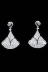 Buy_Sangeeta Boochra_Silver Plated Saba Triangle Shaped Earrings _Online_at_Aza_Fashions