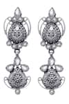 Sangeeta Boochra_Silver Plated Ruhiya Pearl Embellished Earrings _Online_at_Aza_Fashions