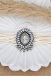 Sangeeta Boochra_Silver Plated Pearls Wajiha Embellished Choker _Online_at_Aza_Fashions