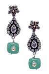 Sangeeta Boochra_Silver Plated Stones, Beads Nazmil Floral Shaped Earrings _Online_at_Aza_Fashions