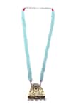 Buy_Sangeeta Boochra_Gold Plated Pearls Aasia Floral Carved Embellished Necklace _Online_at_Aza_Fashions