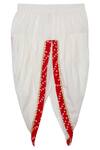 Buy_Saka Designs_White Bandhani Pattern Peplum Top With Dhoti Pant For Girls_Online_at_Aza_Fashions