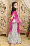 Buy_Saka Designs_Grey Cotton, Net Embroidery, Tassels Floral Print Lehenga Choli Set_Online_at_Aza_Fashions