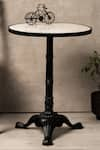 S.G. Home_White Metal And Marble Accent Table _Online_at_Aza_Fashions