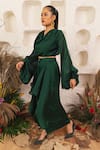 Buy House Of Fett Emerald Green Satin Cowl Co-ord Set Online at Aza Fashions Buy_House Of Fett_Emerald Green Satin Cowl Co-ord Set _Online_at_Aza_Fashions
