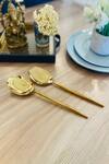 Buy Mommywise Gold 304stainless Steel Hammered Serving Spoons - Set Of 4 Online at Aza Fashions Buy_Mommywise_Gold 304stainless Steel Hammered Serving Spoons - Set Of 4_Online_at_Aza_Fashions