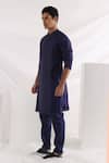Smriti By Anju Agarwal_Purple Kurta Bam Silk Embroidered Thread Work Set _Online_at_Aza_Fashions