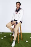 Buy_S&N by Shantnu Nikhil_Off White Merino Wool Solid Jumper _Online_at_Aza_Fashions