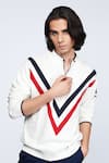 Shop_S&N by Shantnu Nikhil_Off White Merino Wool Solid Striped Pattern Jumper _Online_at_Aza_Fashions