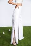 Buy_S&N by Shantnu Nikhil_Off White Denim Retro Flared Trouser_Online_at_Aza_Fashions