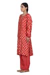 Seema Nanda_Red Chanderi Silk, Mul And Organza Lining Anahat Kurta Salwar Set_at_Aza_Fashions