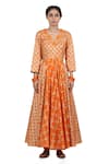 Buy_Seema Nanda_Orange  Lining Print And Falak Anarkali Set  _Online_at_Aza_Fashions