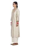 Buy_Seema Nanda_Ivory Chanderi Silk, Cotton Mul And Organza Lining Deep Kurta Palazzo Set_Online_at_Aza_Fashions