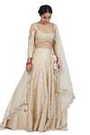 Seema Nanda_Ivory Chanderi Silk, And Organza Lining Kaur Lehenga Set_at_Aza_Fashions