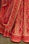 Shyam Narayan Prasad_Pink Silk, Net Tassels, Embroidery, Floral And Thread Work Bridal Lehenga Set _Online_at_Aza_Fashions