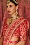 Buy_Shyam Narayan Prasad_Pink Silk, Net Tassels, Embroidery, Floral And Thread Work Bridal Lehenga Set _Online_at_Aza_Fashions