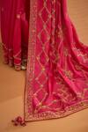 Shyam Narayan Prasad_Pink Dupion Silk Zardozi Work Saree With Blouse_at_Aza_Fashions