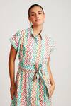 Sorbae_Multi Color Cotton Floral Print Shirt Dress_Online_at_Aza_Fashions