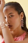 Esme by Aashna Dalmia_Pink Embellished Swarovski Layered Bracelet _Online_at_Aza_Fashions