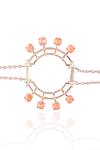 Esme By Aashna Dalmia_Orange Embellished Geometric Shaped Bracelet _Online_at_Aza_Fashions