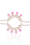 Buy_Esme By Aashna Dalmia_Pink Embellished Swarovski Bracelet _Online_at_Aza_Fashions