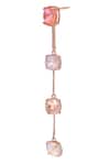 Buy_Esme by Aashna Dalmia_Orange Embellished Straight Lined Shaped Long Earrings _Online_at_Aza_Fashions